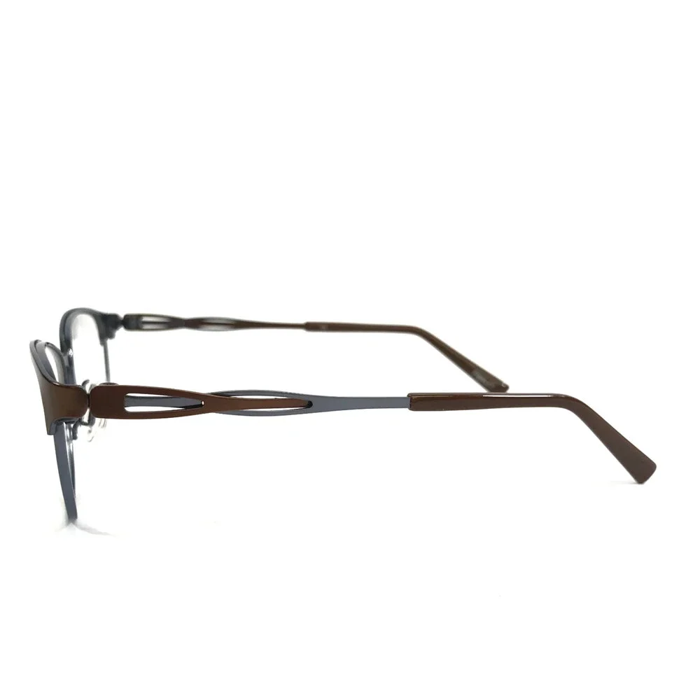Flexon Eyeglasses Frames CLAUDETTE 210 Brown Teal Blue Cat Eye 52-18-135
